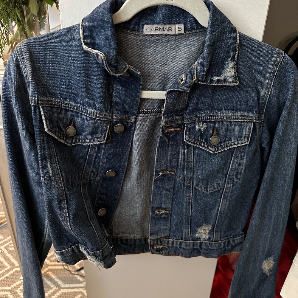 LF cropped denim jacket